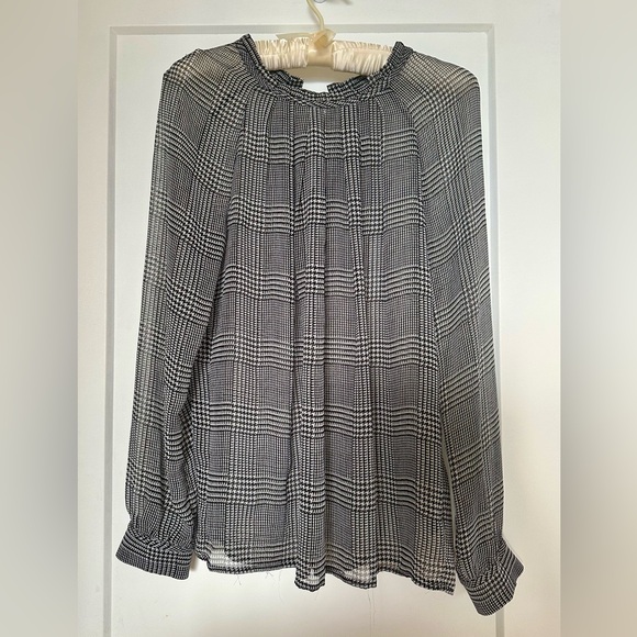 The Limited Tops - The Limited houndstooth sheer top - size M